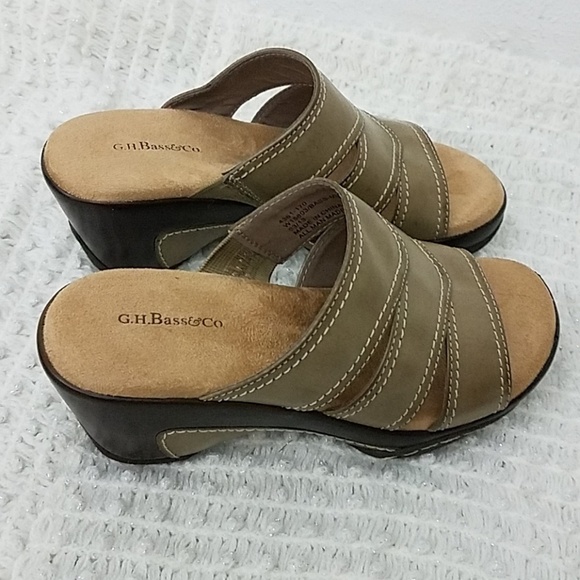 𝅺GH bass & Co sandels Muriel 5.5M taupe heel - Picture 2 of 8